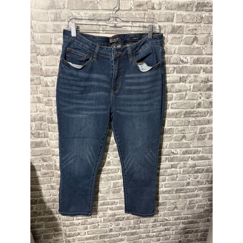 Judy Blue Los Angeles Capri Fit Jeans Dark Wash Stretch Denim Size 32